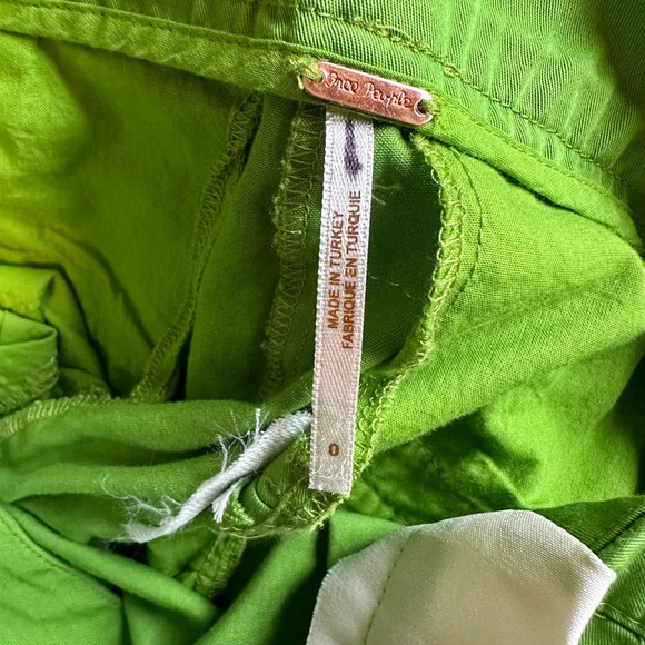 Free People brat green baggy trousers, women’s pants, size 0, - Picture 6 of 6